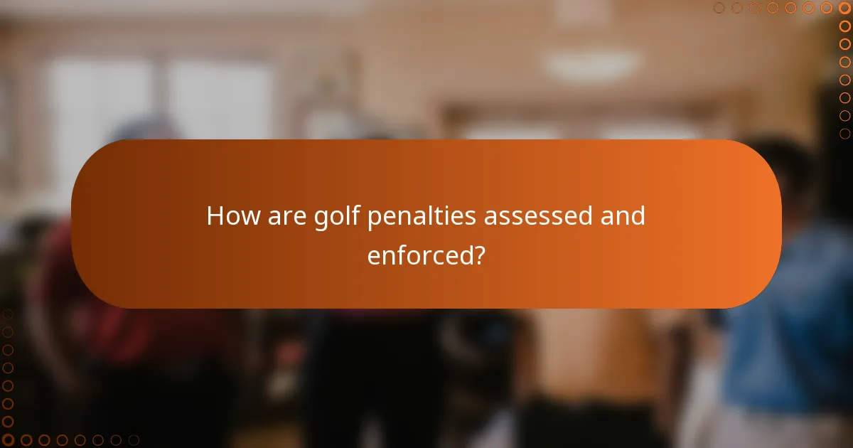 How are golf penalties assessed and enforced?